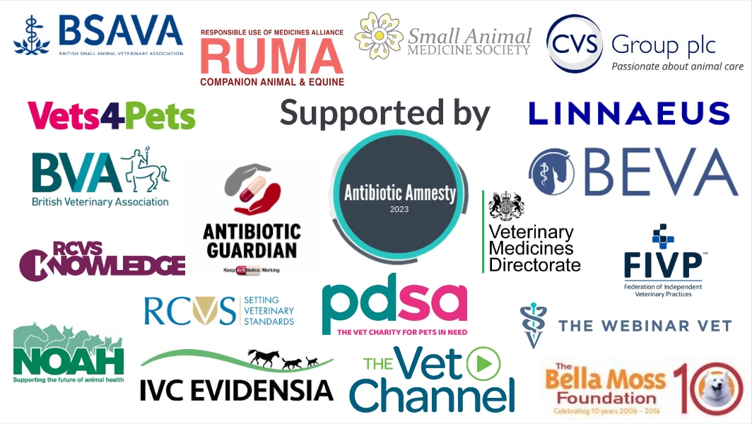 Logos of veterinary agencies supporting the Antibiotic Amnesty