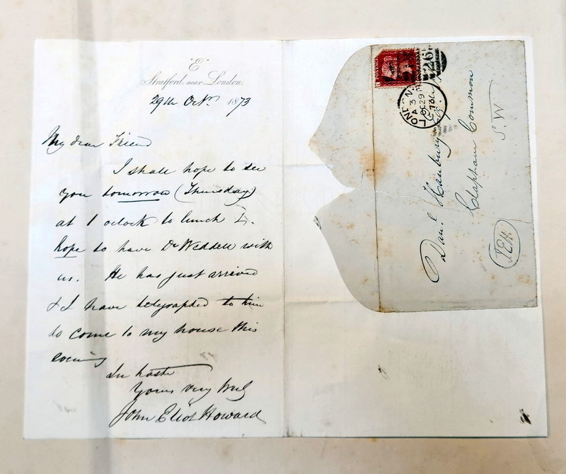 Letter from John Eliot Howard to Daniel Hanbury